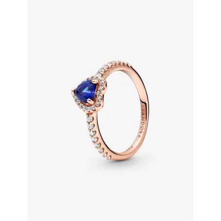 Anello rosato Cuore in rilievo blu mis.50 Donna Pandora