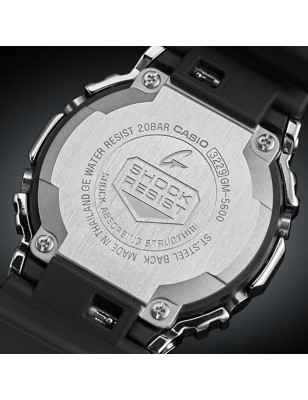 OROLOGIO ACCIAIO RESINA LED INVERTITO UOMO CASIO G-SHOCK GM-5600-1ER Casio