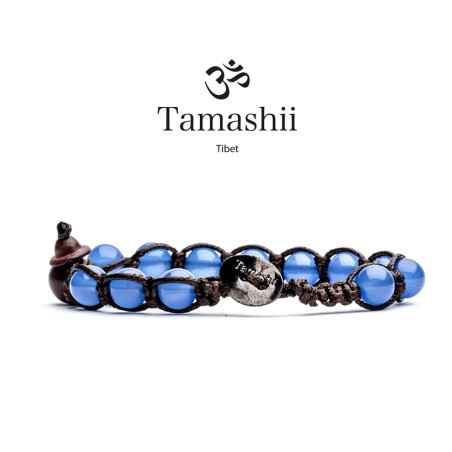 Bracciale Originale in Agata Blu Tamashii 1 Giro BHS900-18 Tamashii
