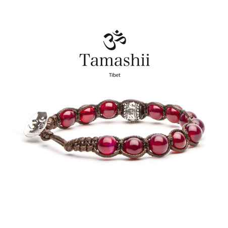 Bracciale Originale Agata Rossa Tamashii Ruota Della Preghiera BHS1100-34 Tamashii