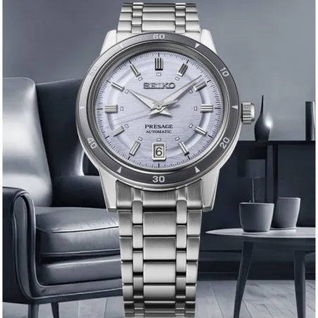 Orologio Style 60's Automatico 3 sfere data Uomo Seiko Presage