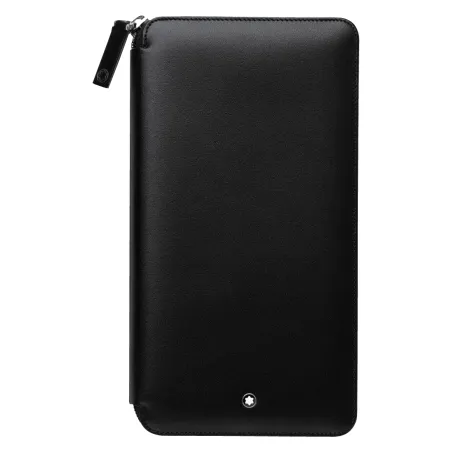Portafoglio in pelle nera con zip Uomo Montblanc Meisterstuck 16352 Montblanc