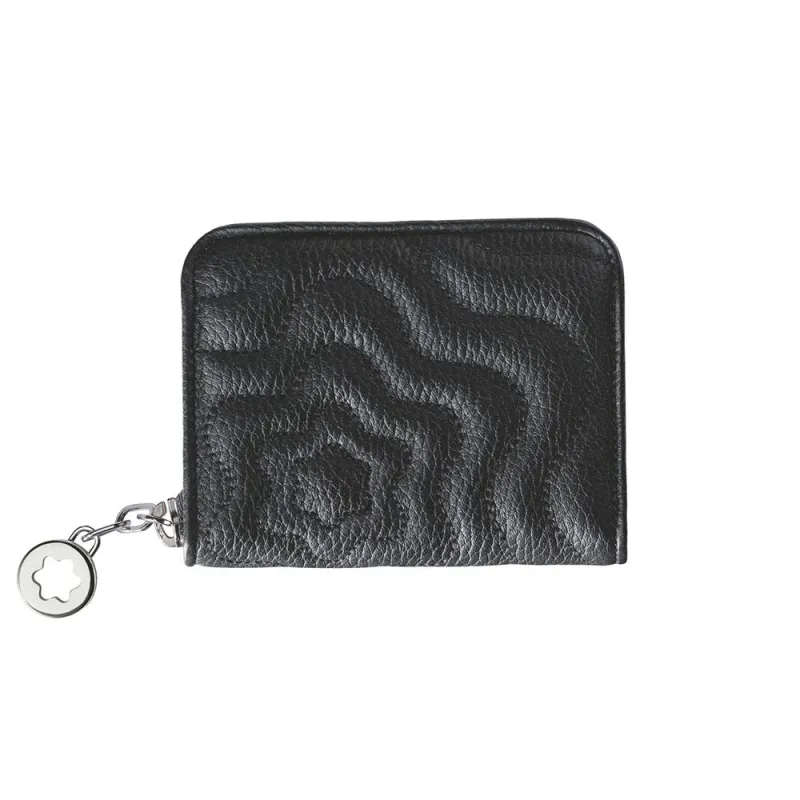 Portafoglio nero in pelle con zip Donna Montblanc Soft Grain Portafoglio nero in pelle con zip Donna Montblanc Soft Grain