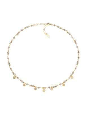 COLLANA CHARM CUORE E CRISTALLI ECRU DONNA AMEN