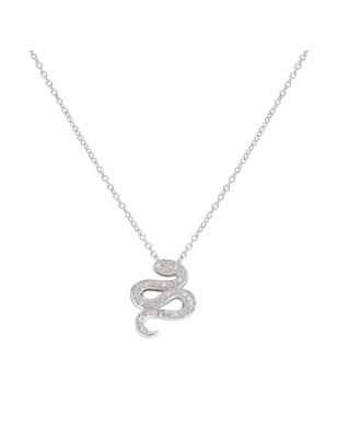 COLLANA SERPENTE ZIRCONI BIANCHI DONNA AMEN  CLPSNBBBZ Amen