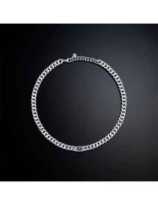 GIROCOLLO ZIRCONE CENTRALE BLU DONNA CHIARA FERRAGNI CHAIN J19AUW22 Chiara Ferragni