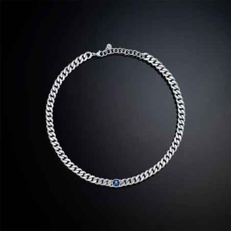 GIROCOLLO ZIRCONE CENTRALE BLU DONNA CHIARA FERRAGNI CHAIN J19AUW22 Chiara Ferragni