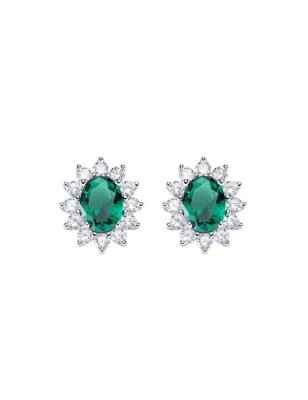 ORECCHINI ROYAL ZIRCONE VERDE DONNA AMEN