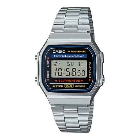 OROLOGIO ICONIC CROMATO UOMO-DONNA CASIO VINTAGE A168WA-1YES Casio
