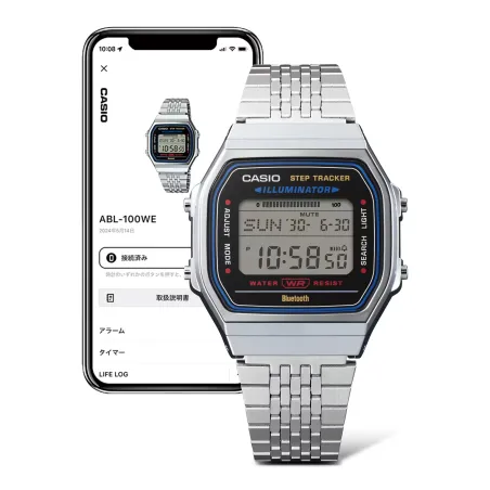 OROLOGIO DIGITALE BLUETOOTH FITNESS TRACKING UOMO-DONNA CASIO VINTAGE ABL-100WE-1AEF Casio