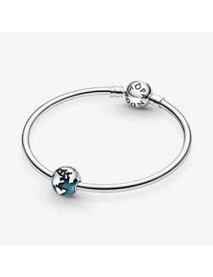 Fish sterling silver dangle with clear cubic zirco