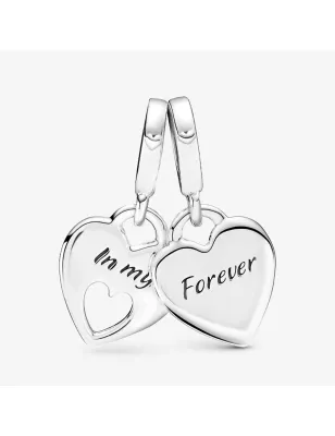 Charm Pendente Cuori Mamma e Figlia divisibile Donna Pandora 799187C01 Pandora