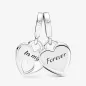 Charm Pendente Cuori Mamma e Figlia divisibile Donna Pandora Charm Pendente Cuori Mamma e Figlia divisibile Donna Pandora