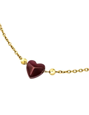 Collana dorata Candy con rodolite Donna Breil