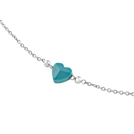 Collana Candy in acciaio con pietra turchese Donna Breil