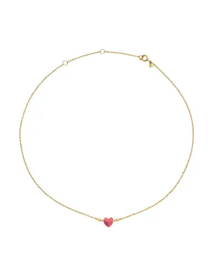 Collana dorata Candy con pietra corallo Donna Breil