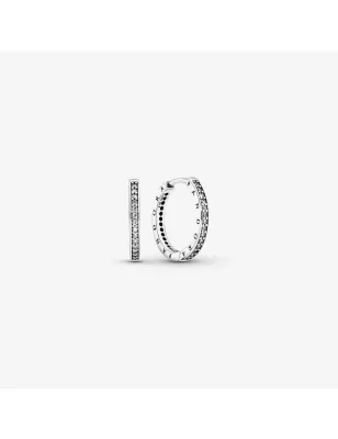 Orecchini Cerchi Cuori Scintillanti Donna Pandora