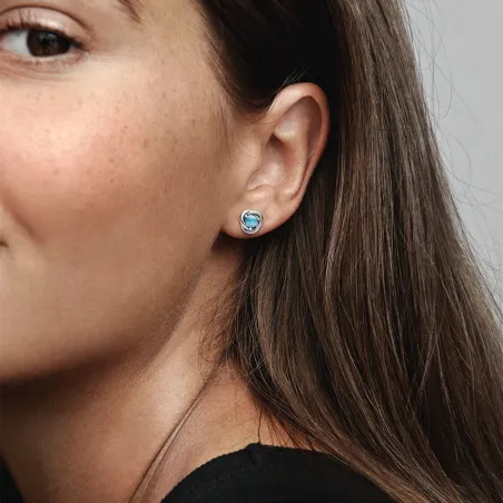 Orecchini Cerchi Eterni Turchesi Dicembre DONNA Pandora