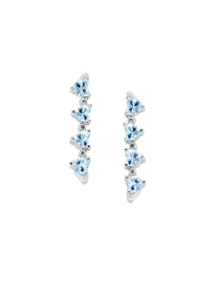 Orecchini Quadricuore Magnetico Acquamarina Donna Amen  EMHBAC Amen