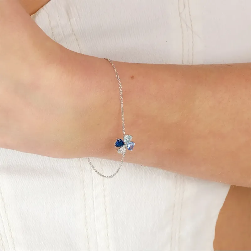 Bracciale Quadricuore blu multicolor Donna Amen Bracciale Quadricuore blu multicolor Donna Amen