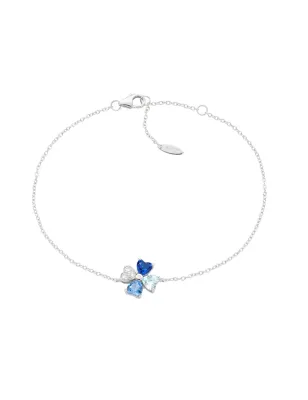 Bracciale Quadricuore blu multicolor Donna Amen