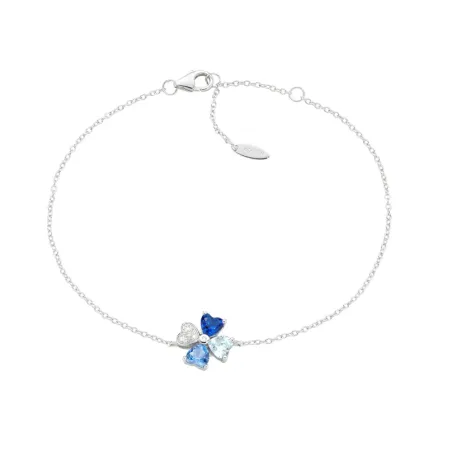 Bracciale Quadricuore blu multicolor Donna Amen