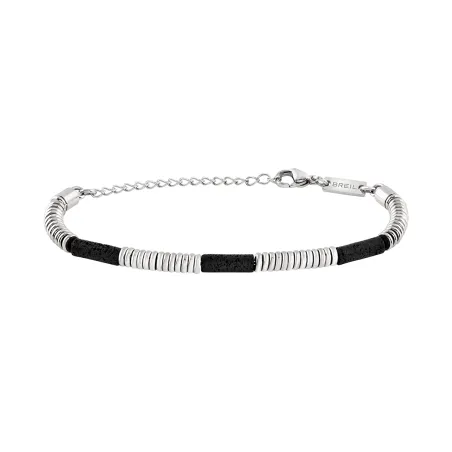 Bracciale FUSION ACCIAIO E LAVA NERO Uomo Breil