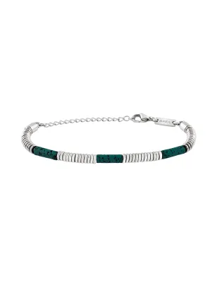 Bracciale FUSION ACCIAIO E LAVA VERDE Uomo Breil