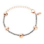 Bracciale B ROCKS EMATITE E ACCIAIO IP ROSE DONNA Breil