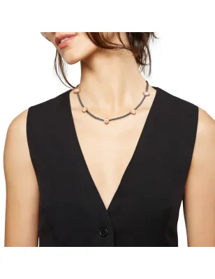 Collana B ROCKS EMATITE E ACCIAIO IP ROSE DONNA Breil