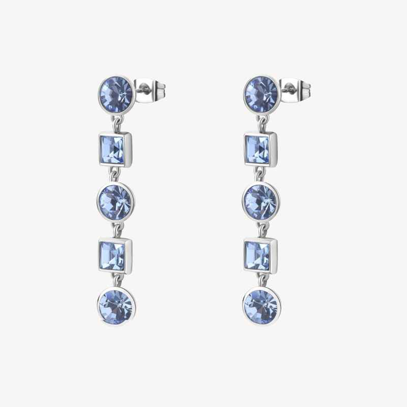 ORECCHINI SYMPHONIA LUNGHI CRISTALLI BLU DONNA BROSWAY 