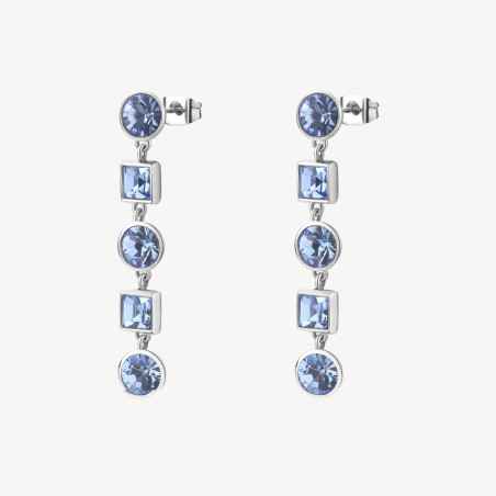 ORECCHINI SYMPHONIA LUNGHI CRISTALLI BLU DONNA BROSWAY  BYM181 Brosway