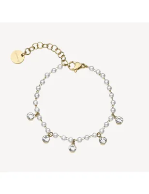 Bracciale CHANT Pvd oro 14K Cristalli Perle DONNA Brosway BAH88 Brosway