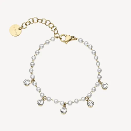Bracciale CHANT Pvd oro 14K Cristalli Perle DONNA Brosway BAH88 Brosway