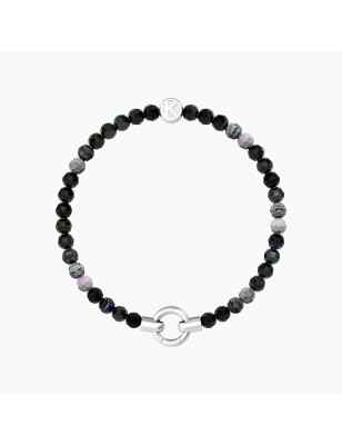 BRACCIALE AGATA NERA STRIATA MAMANONMAMA DONNA KIDULT  732203 Kidult