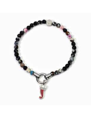 BRACCIALE AGATA NERA STRIATA MAMANONMAMA DONNA KIDULT  732203 Kidult