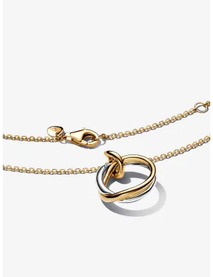 Collana Cerchio Fascia Intrecciata bicolore Donna Pandora