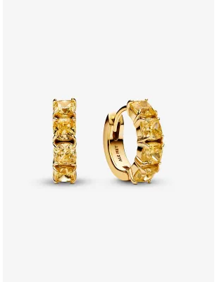 Orecchini Cerchi Cristalli Gialli Donna Pandora