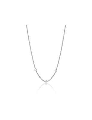 Collana catena in argento e perle Oriente DONNA Miluna Le Perle