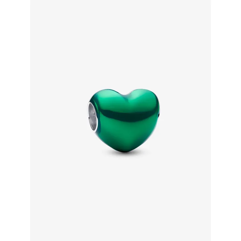 Charm Cuore Metallico Verde Donna Pandora