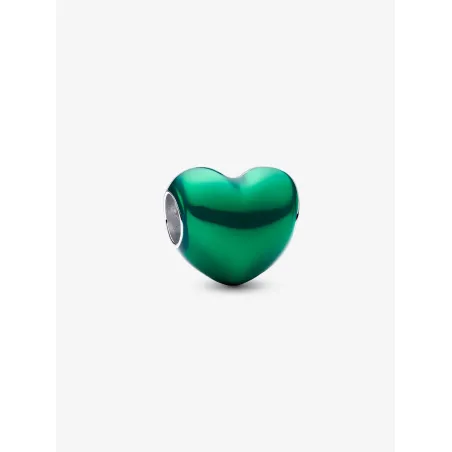 Charm Cuore Metallico Verde Donna Pandora