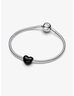 Charm Cuore Metallico Nero Donna Pandora
