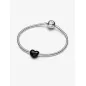 Charm Cuore Metallico Nero Donna Pandora