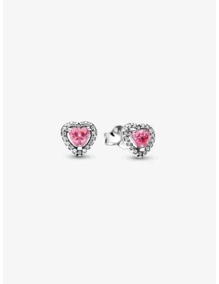 Orecchini Cuori in Rilievo Rosa Donna Pandora