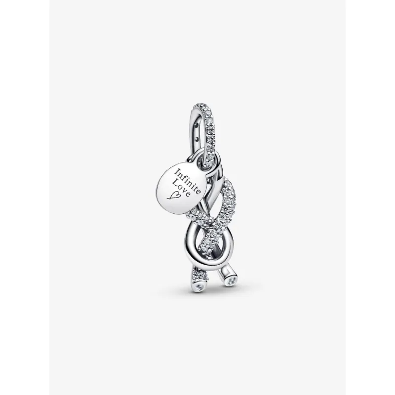 Charm Pendente Nodo Infinito e pavé Donna Pandora Charm Pendente Nodo Infinito e pavé Donna Pandora