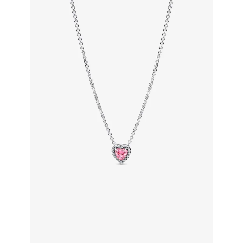Collana Cuore in rilievo rosa Donna Pandora