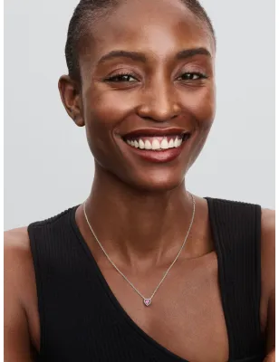 Collana Cuore in rilievo rosa Donna Pandora 398425C02-45 Pandora