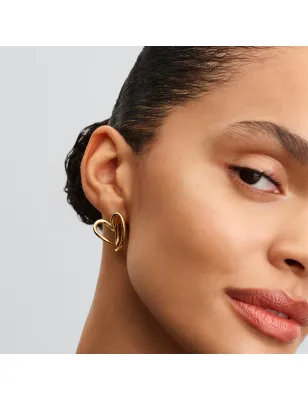 Orecchini cerchio Cuore Linea Sinuosa Donna Pandora