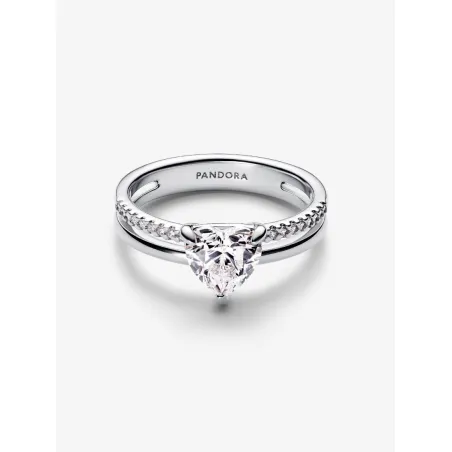 Anello Doppia Fascia con Cuore mis.50 Donna Pandora