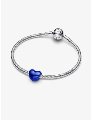 Charm Cuore Metallico Blu Donna Pandora
